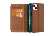 Mobil - Deksel og etui - Dux Ducis Skin X2 Case for iPhone 14 Plus Magnetic Flip Cover Brown - 6934913034521