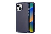 Mobil - Deksel og etui - Dux Ducis Naples iPhone 14 Plus Magnetic Leather MagSafe Case Blue - 6934913034668