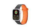 Smartklokke - Tilbehør - Dux Ducis Strap (Armor Version) for Apple Watch SE/9/8/7/6/5/4/3/2/1 (41/40/38mm) Magnetic - Black & Orange - 6934913035405
