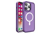 Mobil - Deksel og etui - Hurtel Magnetic Color Matte Case for iPhone 15 Plus - Purple - 5907769357114