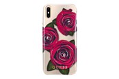Mobil - Deksel og etui - GUESS Flower Desire Red Rose iPhone X Case - Transparent - GUHCPXROSTR