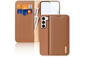 Mobil - Deksel og etui - Dux Ducis Hivo Samsung Galaxy S23+ Case Flip Cover Wallet Stand RFID Lock Brown - 6934913031766
