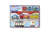Puslespill - Melissa & Doug Wooden Chunky Puzzle Vehicles Tre - 3725/50227