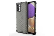 Mobil - Deksel og etui - Hurtel Honeycomb Case Armored Cover with a Gel Frame for Samsung Galaxy A03s (166.5) Black - 5907769339912