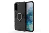 Mobil - Deksel og etui - Hurtel Ring Armor Tough Hybrid Case Cover + Magnetic Holder for Samsung Galaxy S22 + (S22 Plus) Black - 5907769339967