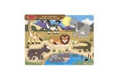 Puslespill - Melissa & Doug Wooden Peg Puzzle Safari Tre - 9054/51200