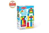 Byggesett - Melissa & Doug Wooden Blocks 100pcs - 6073056