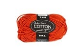 Kreative leker - Creativ Company Cotton yarn Size 8/8 L: 80-85 M Red - 50gr. - 461080