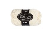 Kreative leker - Creativ Company Cotton yarn Size 8/8 L: 80-85 M Off-White - 50gr. - 461030