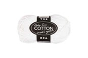 Kreative leker - Creativ Company Cotton yarn Size 8/8 L: 80-85 M White - 50gr. - 461020