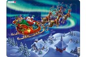 Puslespill - Larsen Puzzles Santa in Nordic Light (26) - LA-XM1