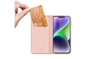 Mobil - Deksel og etui - Dux Ducis iPhone 15 Plus Case Cover with Flip and Wallet  Skin Pro - Pink - 6934913025406