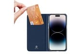 Mobil - Deksel og etui - Dux Ducis iPhone 15 Pro Max Flip Case and Wallet  Skin Pro - Blue - 6934913025451