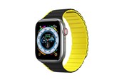 Smartklokke - Tilbehør - Dux Ducis Apple Watch SE 9 8 7 6 5 4 3 2 1 (41 40 38 mm)  Strap (LD Version) - Black & Yellow - 6934913027844