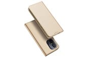 Mobil - Deksel og etui - Dux Ducis Skin Pro Case for Xiaomi Redmi 11A / Poco C55 / Redmi 12C Flip Cover Card Wallet Stand Gold - 6934913030875