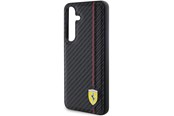Mobil - Deksel og etui - Ferrari Carbon Printed Line Case for Samsung Galaxy S24 - Black - 3666339242442