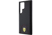Mobil - Deksel og etui - Ferrari Carbon Stitched Bottom Case for Samsung Galaxy S24 Ultra - Black - 3666339242589