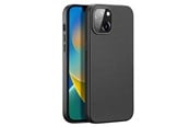 Mobil - Deksel og etui - Dux Ducis Grit Leather Case for iPhone 14 Plus Elegant Faux Leather Case (MagSafe Compatible) Black - 6934913036945