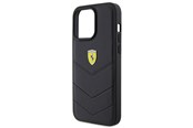 Mobil - Deksel og etui - Ferrari Quilted Metal Logo Case for iPhone 15 Pro Max - Black - 3666339171063