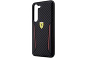 Mobil - Deksel og etui - Ferrari Carbon Contrast Edges Case for Samsung Galaxy S23+ - Black - 3666339114619