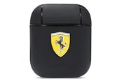 Mobil - Deksel og etui - Ferrari On Track Leather Case for AirPods 1/2 - Black - 3666339046835