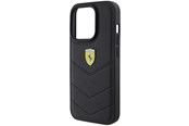 Mobil - Deksel og etui - Ferrari Quilted Metal Logo iPhone 15 Pro Case - Black - 3666339171056