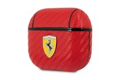 Mobil - Deksel og etui - Ferrari On Track PU Carbon Case for AirPods 3 - Red - 3666339009649