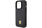 Mobil - Deksel og etui - Ferrari Carbon Metal Logo MagSafe Case for iPhone 15 Pro - Black - 3666339171087