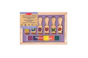 Hobbyartikler - Melissa & Doug Wooden Handle Stamps Happy Handle Stamp Set - 6074560