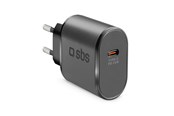 Mobil - Adaptere og ladere - SBS TETR1CPD25 25W USB-C Wall Charger with Power Delivery - Black - TETR1CPD25