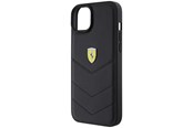 Mobil - Deksel og etui - Ferrari Quilted Metal Logo Case for iPhone 15 Plus - Black - 3666339171049