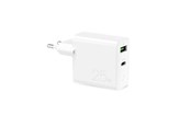 Mobil - Adaptere og ladere - Puro 25W Power Delivery USB-A USB-C Wall Charger - White - FCMTCUSBAC25WPDWHI