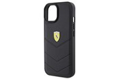 Mobil - Deksel og etui - Ferrari Quilted Metal Logo iPhone 15 Case - Black - 3666339171032