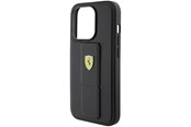 Mobil - Deksel og etui - Ferrari Grip Stand Metal Logo Case for iPhone 15 Pro Max - Black - 3666339201869