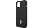 Mobil - Deksel og etui - Ferrari Silicone Metal Logo Case for iPhone 14 Plus - Black - 3666339063214