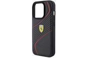 Mobil - Deksel og etui - Ferrari Twist Metal Logo Case for iPhone 15 Pro - Black - 3666339171018