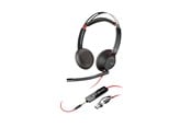 Hodetelefoner - HP Poly Blackwire 5220 USB-C-stereoheadset + 3.5 mm stik +USB-C/A-adapter (bulk) (8X231A6) - 8X231A6