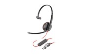 Hodetelefoner - HP Poly Blackwire 3210 Monaural USB-C Headset +USB-C/A Adapter (8X214AA) - 8X214AA