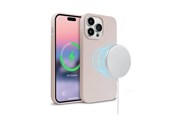Mobil - Deksel og etui - CRONG Color Cover Magnetic - iPhone 14 Pro Max MagSafe Case (Sand Pink) - CRG-COLRM-IP1467P-PNK