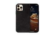 Mobil - Deksel og etui - CRONG Essential Cover - iPhone 12 Pro Max Faux Leather Case (Black) - CRG-ESS-IP1267-BLK
