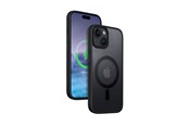 Mobil - Deksel og etui - CRONG Hybrid Frost MAG Cover - iPhone 15 Plus MagSafe Case (Black) - CRG-HFM-IP1567-BLK