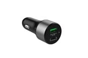 Mobil - Adaptere og ladere - CRONG Power Car Charger 63W – USB-C PD 45W Car Charger + USB QC 3.0 18W (Black) - CRG-PWRC-USBC63-BLK