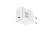 Mobil - Adaptere og ladere - CRONG Ultra Compact GaN - USB-C 45W PD 3.0 Wall Charger with PPS (White) - CRGGN1C45WHI