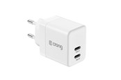 Mobil - Adaptere og ladere - CRONG Ultra Compact GaN - Wall Charger 2x USB-C 35W PD 3.0 with PPS (White) - CRG-GNCC35-WHI