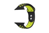 Smartklokke - Tilbehør - CRONG Duo Sport - Apple Watch Band 38/40/41/42 mm (Black/Lime) - CRG-40DSB-YLW