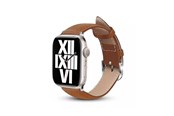 Smartklokke - Tilbehør - CRONG Noble Band - Genuine Leather Strap for Apple Watch 44/45/46/49 mm (Mocha) - CRG-44NOB-MKA