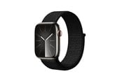Smartklokke - Tilbehør - CRONG Nylon Reflex - Sport Band for Apple Watch 44/45/46/49 mm (Black) - CRG-44RFB-BLK