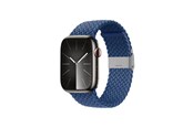 Smartklokke - Tilbehør - CRONG Wave Band – Braided Apple Watch Strap 44/45/46/49mm (Blue) - CRG-44WAV-BLU