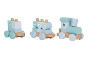 Babyleker - Small Foot - Wooden Train Blue - 12695