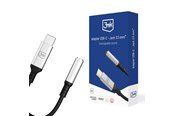 Lydkabel - 3mk USB-C adapter - 3.5 mm minijack - silver - 5903108518055